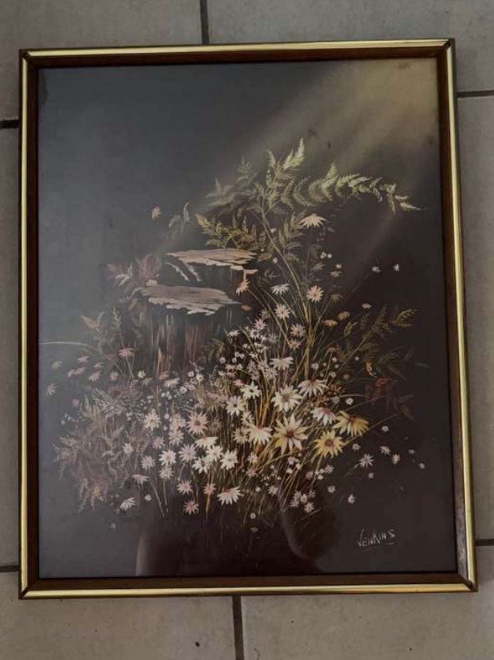 Vintage Jenkins Floral Still Life Framed Print